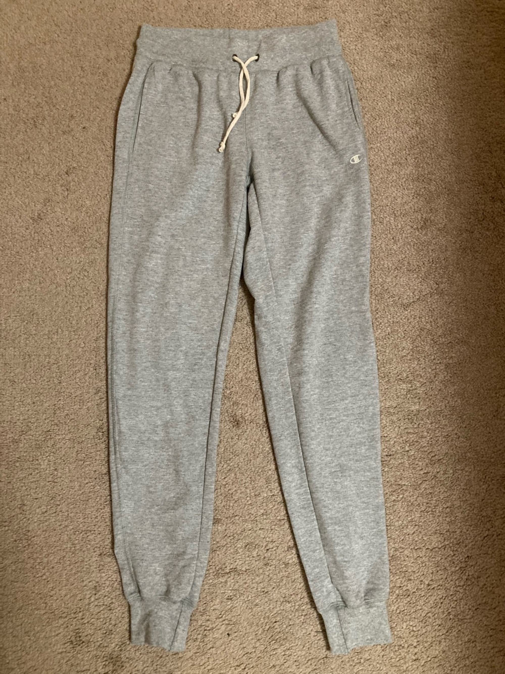Champion Light Gray Track Joggers with Small Logo Never Worn